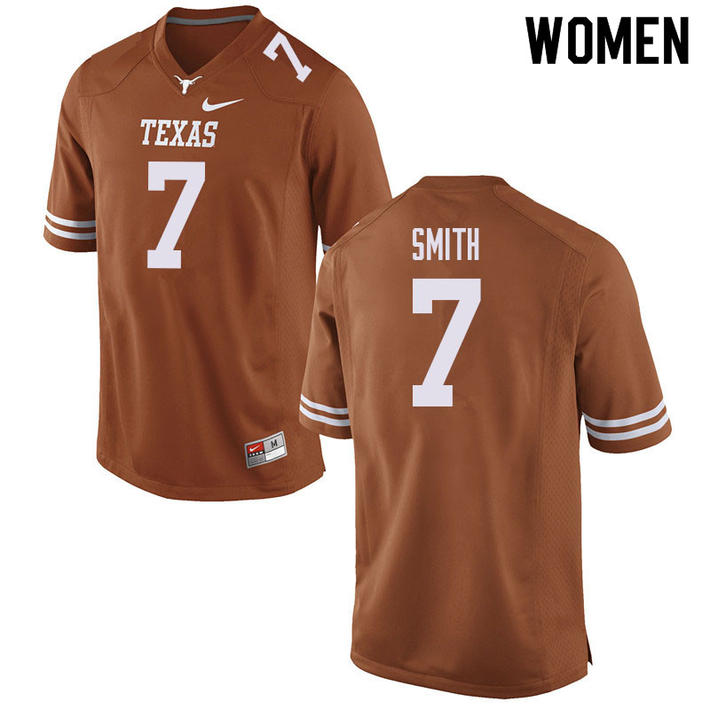 Women #7 Jake Smith Texas Longhorns College Football Jerseys Sale-Orange